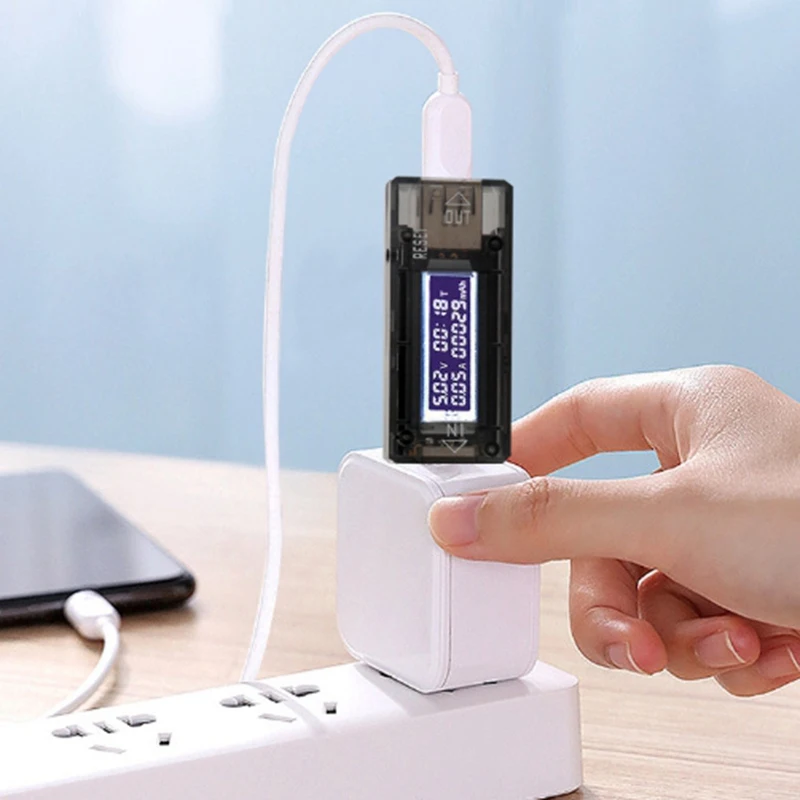 

USB Meter Tester Multimeter USB Load Current Tester Voltage Detector Charger Cable Test Speed Mobile Power Capacity