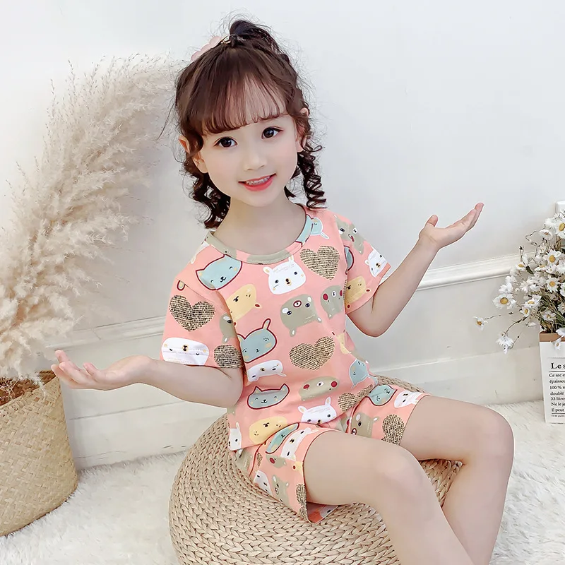 2 шт./компл. детские пижамы для изящное нижнее белье с принтом из мультиков