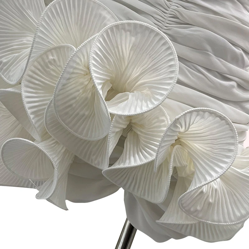 Twotwin2 Стильная Повседневная белая юбка для женщин с высокой талией Лоскутная