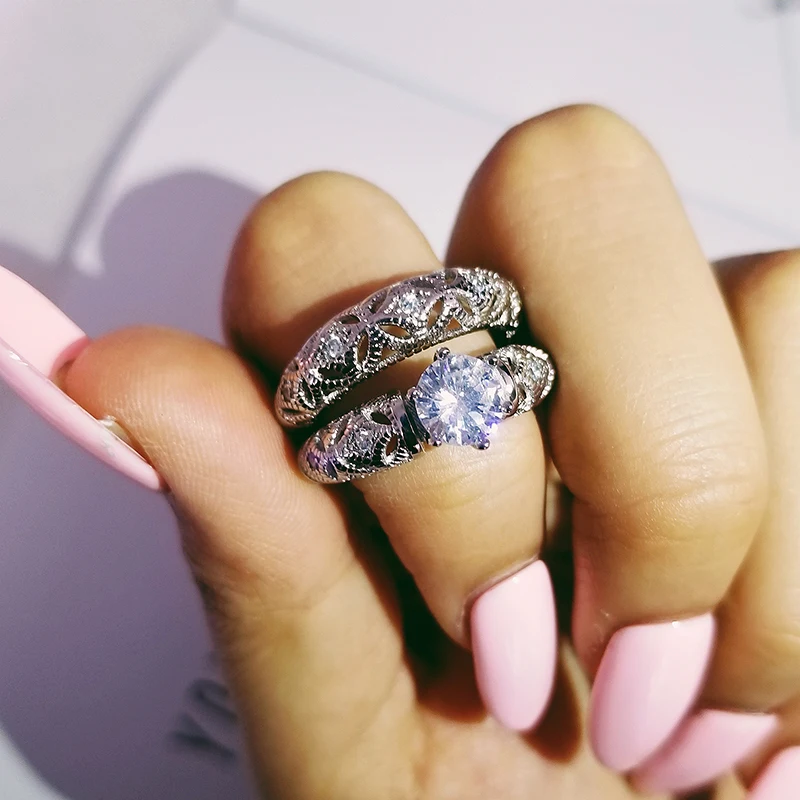 Набор свадебных колец для невесты классическое обручальное кольцо женщин