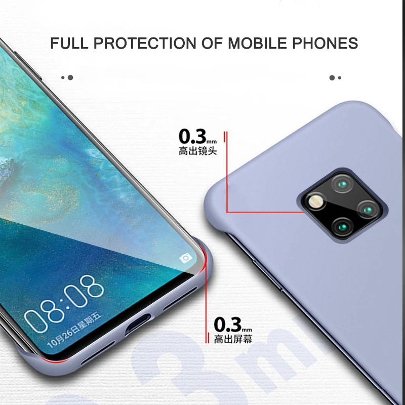 Жидкий Бескаркасный жесткий чехол для huawei mate 30 20 20X Pro Ультра тонкий жидкий PC P30 Lite