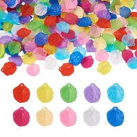 500pcs 10 colors transparent frosted acrylic flower petaline pendants charms jewelry for necklace bracelet earrings diy making