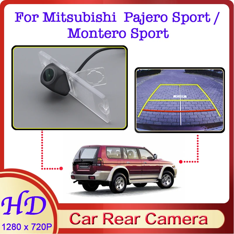 

Автомобильная камера заднего вида «рыбий глаз» для Mitsubishi Pajero Sport/Montero Sport 1996 ~ 2008, ночное видение, HD камера заднего вида