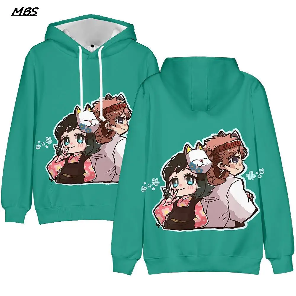 

New Japan Anime Demon Slayer Unisex Hoodie Sweatshirt Boys Girls Streetwear Cortoon Harajuku Kpop Men Women Pullover Oversized