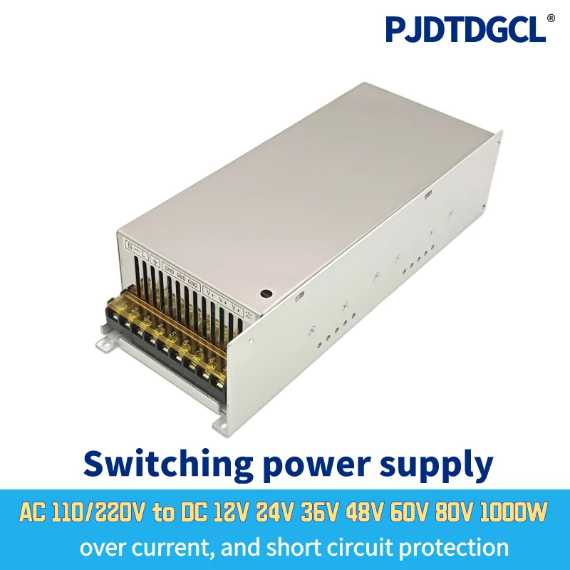 

New LED Power Supply DC12V15V 24V30V 36V 48V 50V55V60V70V72V100V110V1000W Switching Power Supply Source Transformer AC DC SMPS