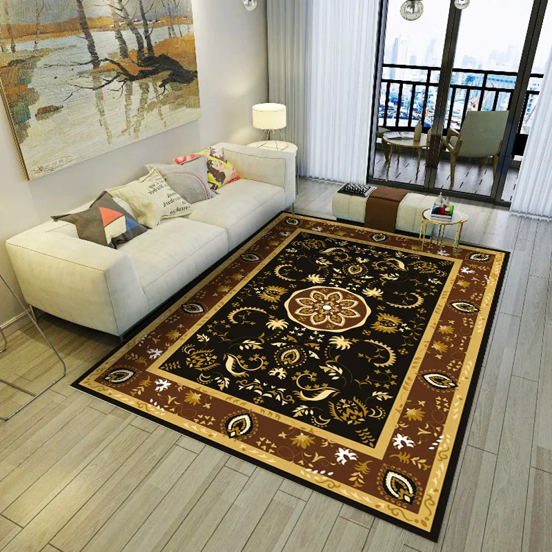 

Classical European Persian Rugs Printed Carpets For Home Living Room Large Carpet Bedroom Parlor Coffee Table Thickened Rug Mat