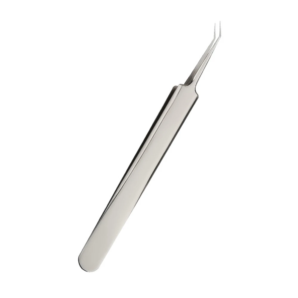 

Blackhead Remover Tweezers Acne Pimple Blemish Extractor Curved Needle Clip Mouth Acne Clips Silver 2020