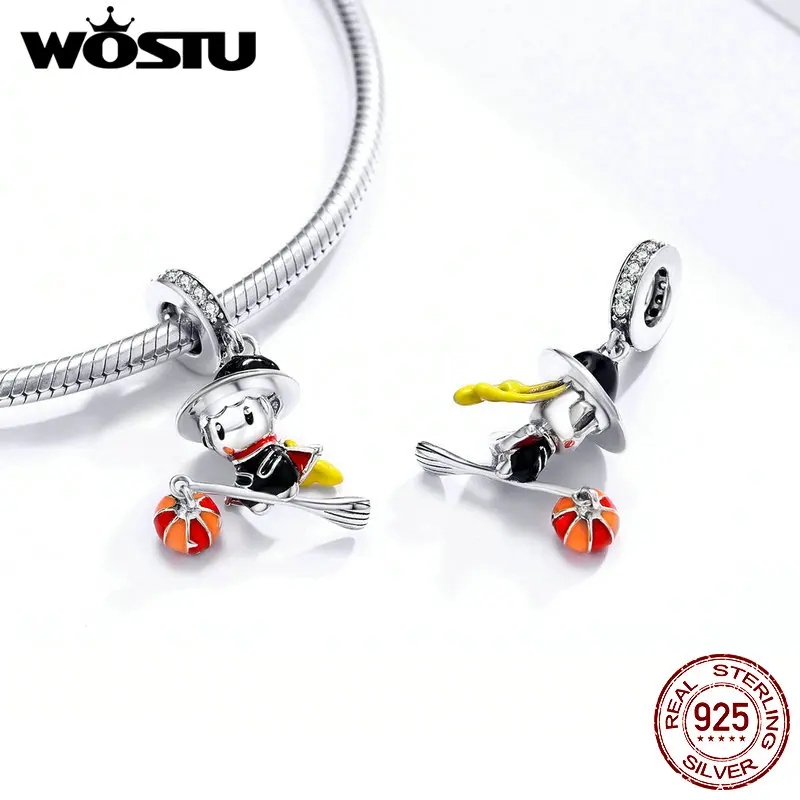 WOSTU Bee Charms Pendant 925 Sterling Silver Pendants Fashion Jewelry Cute Gift For Making DIY & Women Men |
