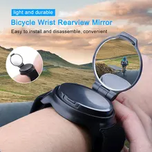 Bike Rearview Mirror Cycling Arm Wrist Strap Back Mirror Bicycle 360° Rotating Rear View Back Eye Riding Safety Equipment