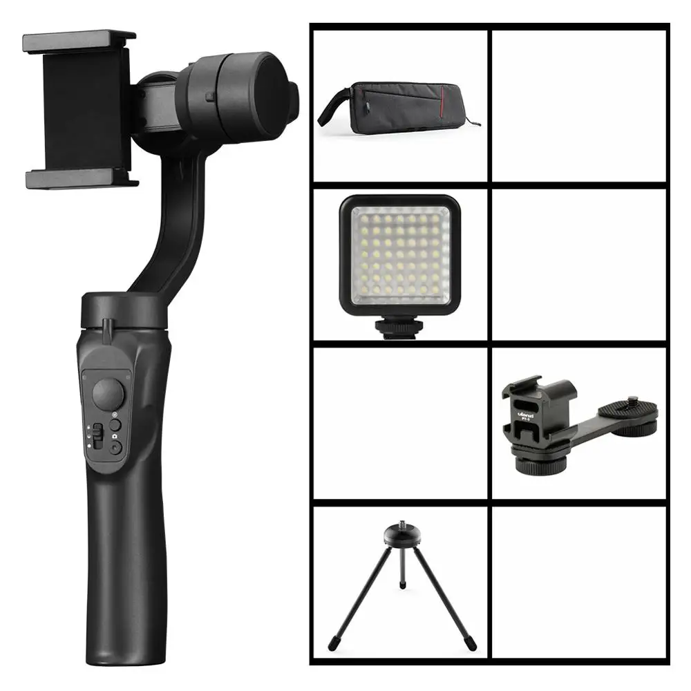 H2 Bundle3 3-осевой портативный смартфон Gimbal стабилизированный держатель для iPhone 11 Pro Xs Max Xr X 8 плюс samsung S9 S8 3 оси Zoom Action Камера - Цвет: H2 Bundle3