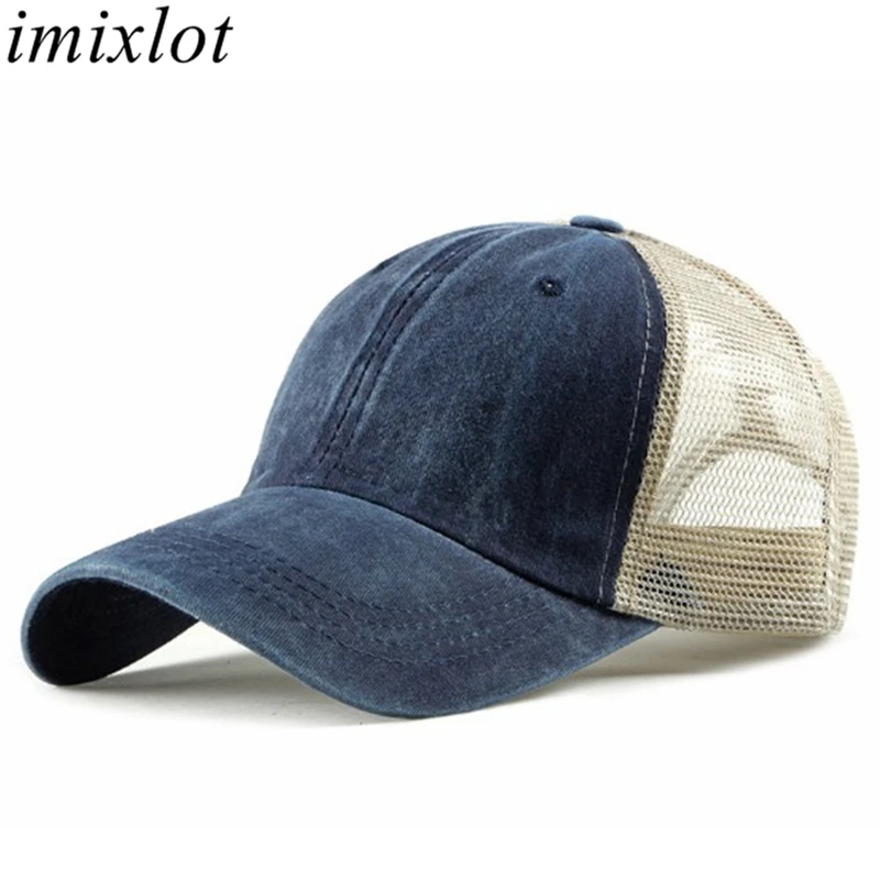 

Imixlot Простые Модные летние бейсбольная кепка для мужчин и женщин в стиле хип-хоп личность Регулируемая Кепка из воздухопроницаемой сетки