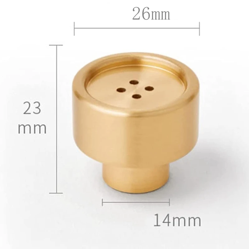 

9PCS Drawer Pulls Brass Gold Knobs for Cabinets for Kitchen Cupboard Bedroom Furniture Door (Button Shape with Screws)