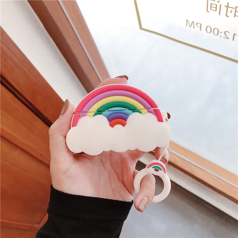 Для Airpods Pro Чехол Радужное Облако мультфильм мягкий силиконовый беспроводной