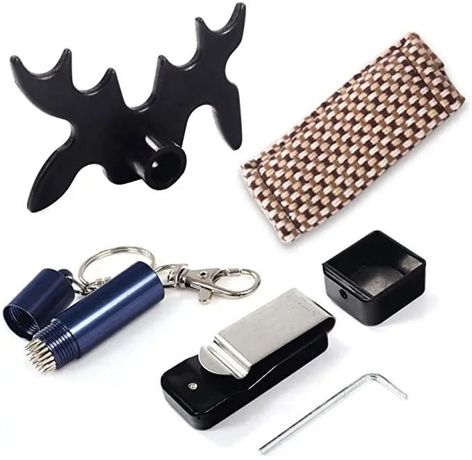 

CUESOUL Billiard Cue Accessory Kit Billiards Tools-Bridge Head,Cue Chalk Holder,Cue Clean Towel,Cue Tip Tool