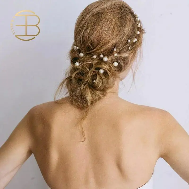 2020 минимальные стильные белые шпильки с жемчугом для женщин Свадебные украшения