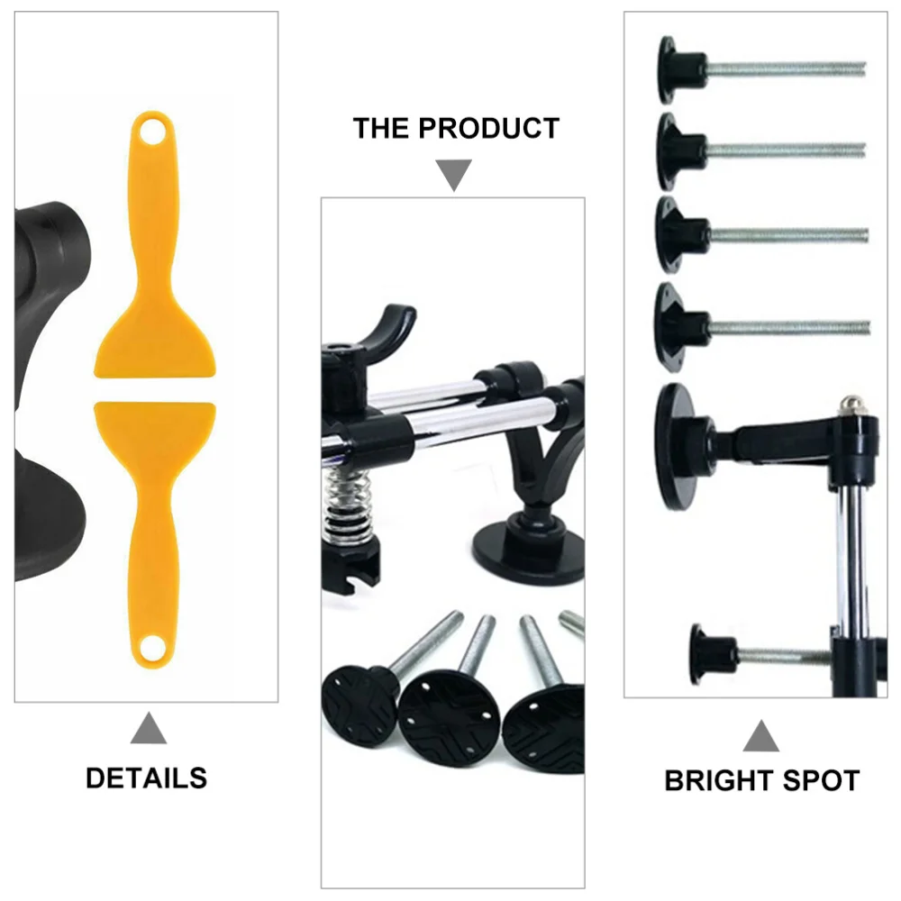 

1 Set Auto Dent Repair Tool Double Pole Bridge Dent Puller with Puller Tabs