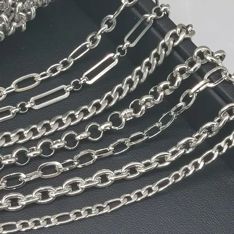 

1 meter Stainless Steel Chain 304 Titanium Steel Men's Chain Diy Bracelet Necklace Jewelry Accessories Handmade Chain Supplies