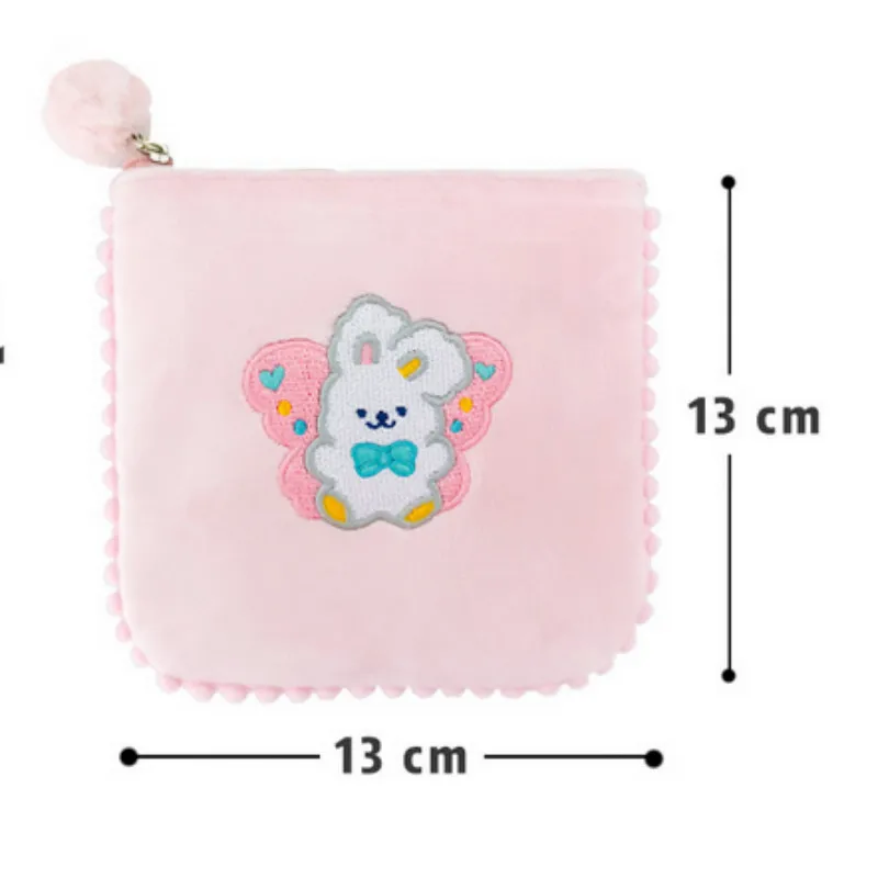 

Flannel Korea Girls Coin Purse Women Sanitary Napkin Bag Card Case Female Clear Tampon Storage Holder Money Bag Kids Purses