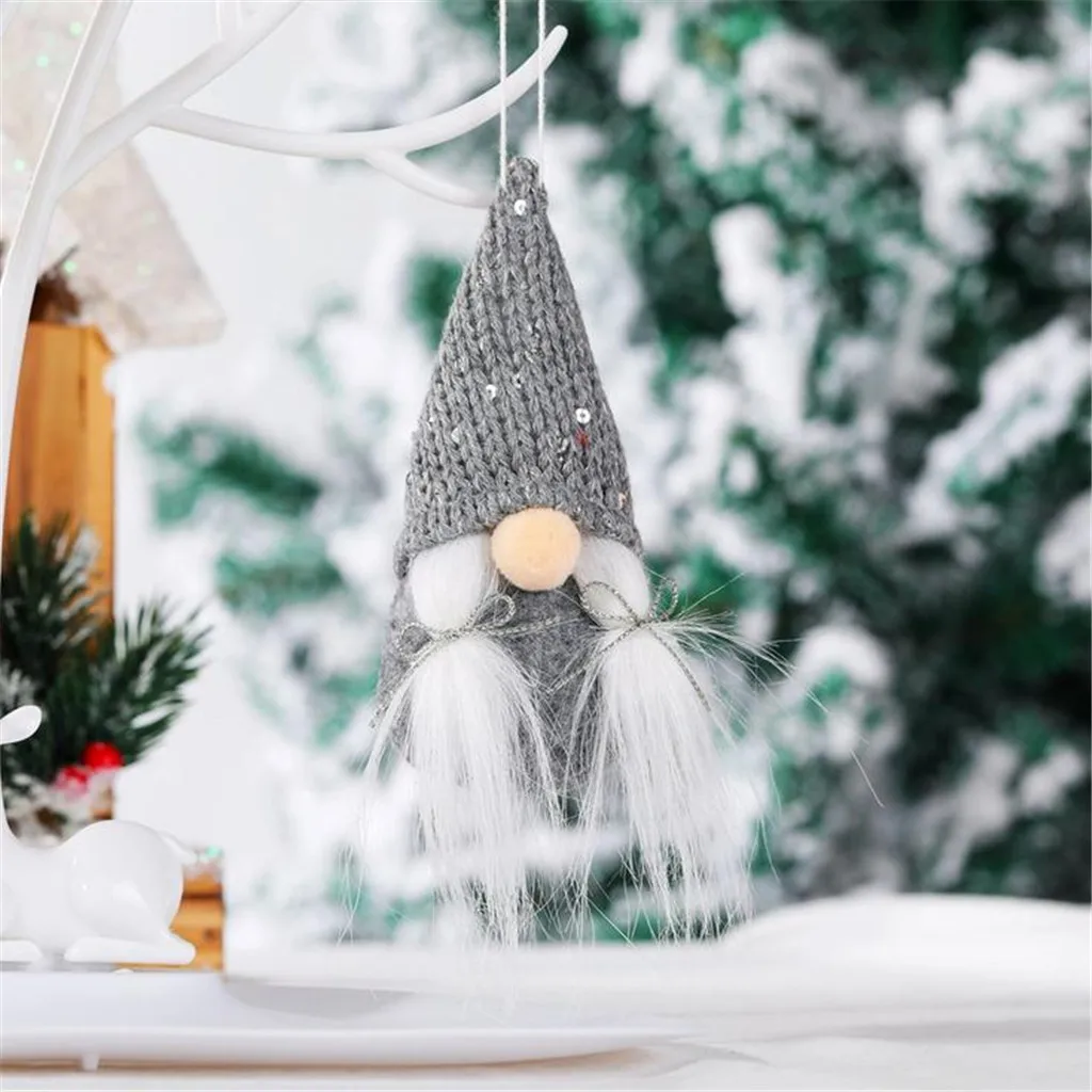 Ручной Работы Рождественский орнамент тканевая с Сантой куклы для домашнего