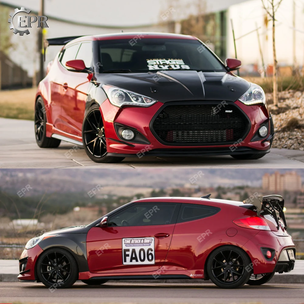 FRP Canard для Hyundai Veloster Turbo Стекловолоконный бампер (4 шт.) комплекты кузова тюнинг