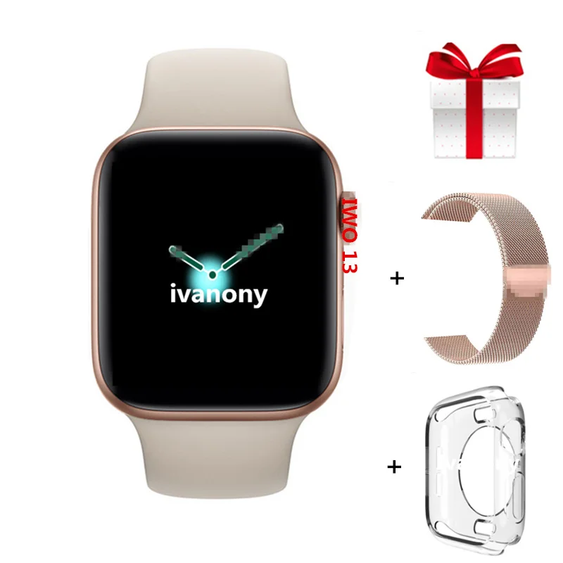 D Часы SmartWatch IWO 13 Series 5 IWO13 умные часы 40 мм 44 мм для Apple IOS Android телефон SIRI сердечный ритм ЭКГ музыкальный плеер PK IWO 11 8 - Цвет: D