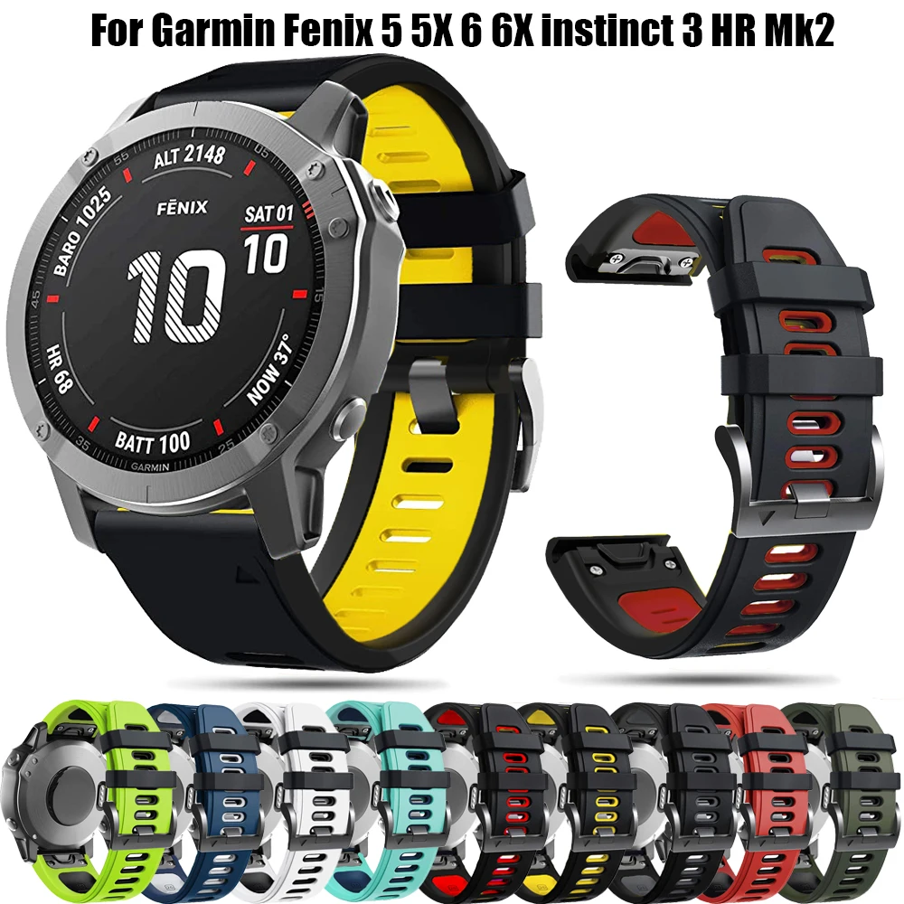 

Ремешок силиконовый для Garmin Fenix 6 6X Pro 5 5X Plus 3 3HR Forerunner 935 745, 22 26 мм