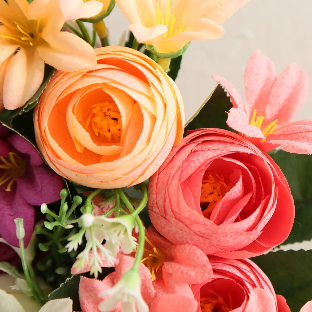 

Wreaths Handmade Flower Wreach Decorative Wreaches Flowers Vintage Silk Cloth For Wedding Festival Celebration Simulation Rose