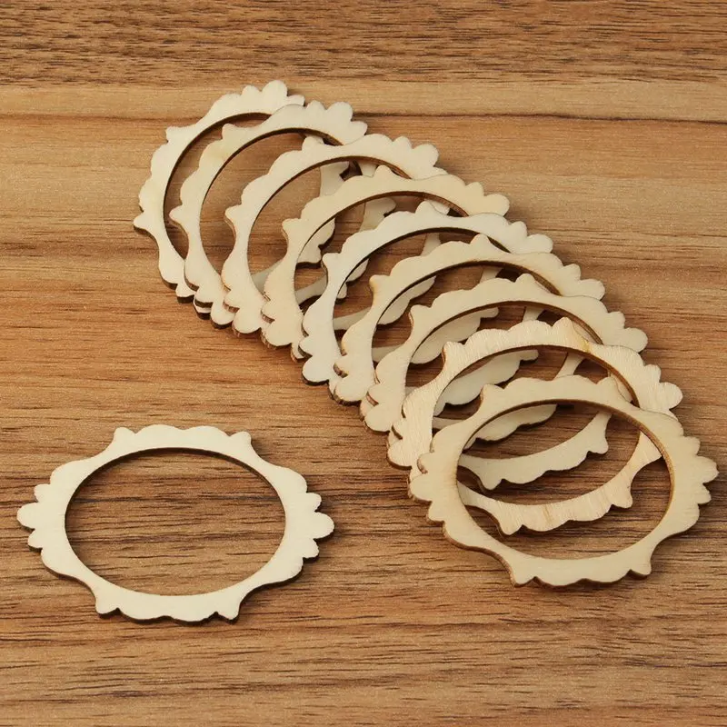 30 шт./компл. НЕОБРАБОТАННАЯ рамка резная деревянная рукоделие искусство для