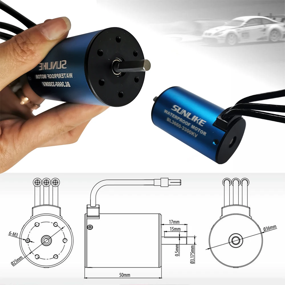 Водонепроницаемый комбинированный Бесколлекторный двигатель 3660 с радиатором 80