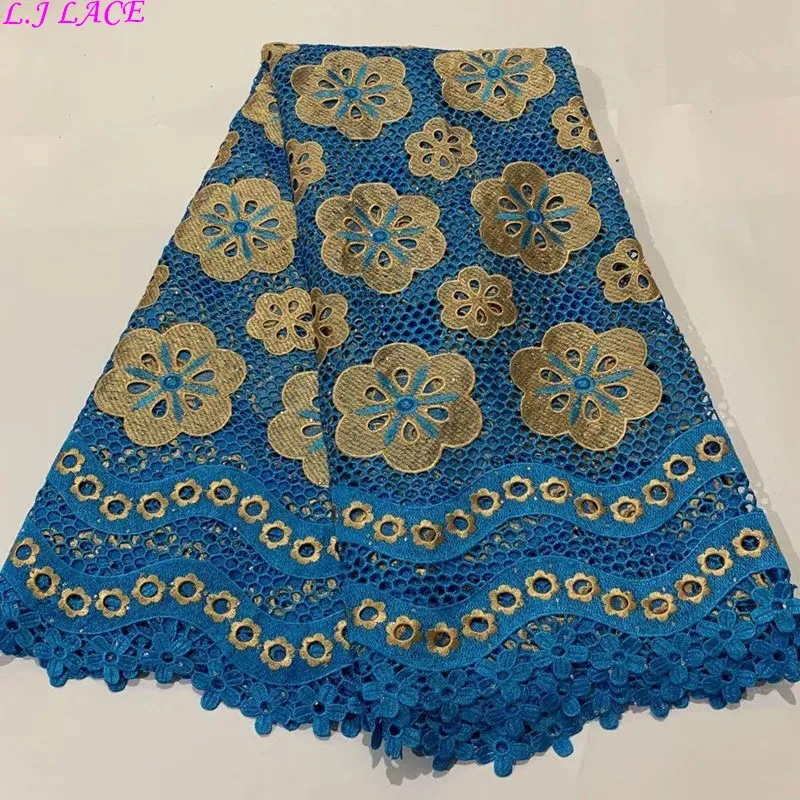 

Newest design flower pattern embroidered laces nice african guipure cord lace fabrics free shipping cord laces fabrics