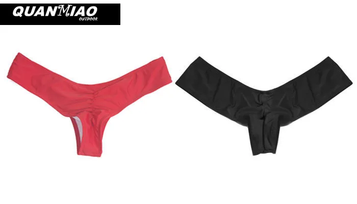 QuanMiao Бразильское бикини из полиэстера фиолетового цвета