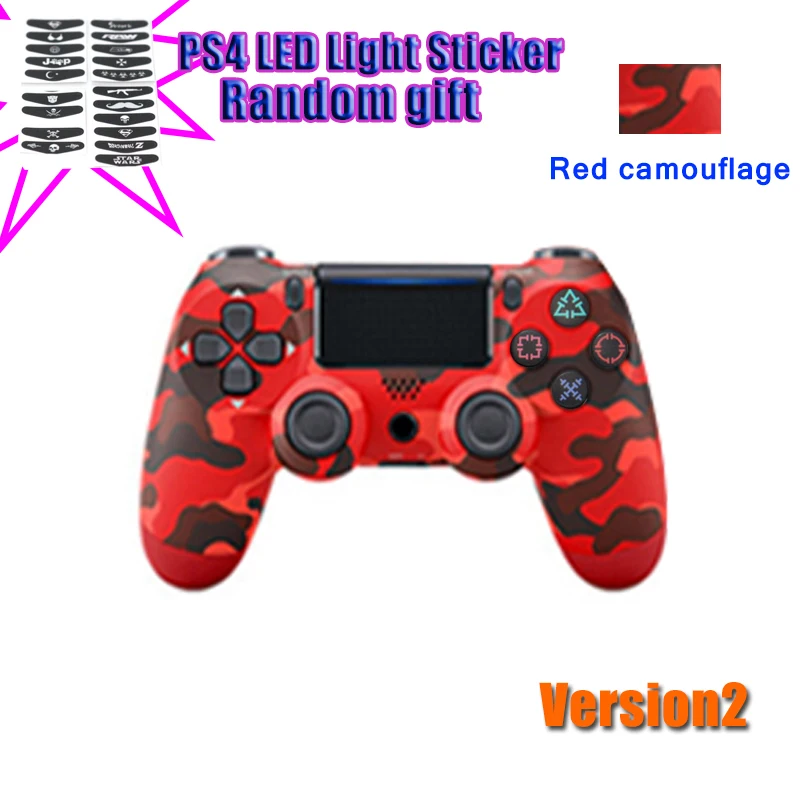 Camouflage red Новая версия 2 4,0 контроллер для SONY PS4 Геймпад для Play Station 4 джойстик Беспроводная консоль для PS3 для Dualshock - Цвет: Camouflage red