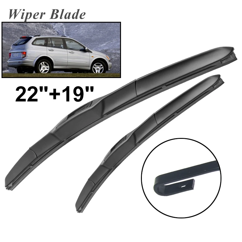 

Передние щетки стеклоочистителя okoстеклоочистителя RHD & LHD для Ssangyong Kyron 2005 - 2010 лобовое стекло Переднее стекло лобовое стекло 22 + 19 дюймов