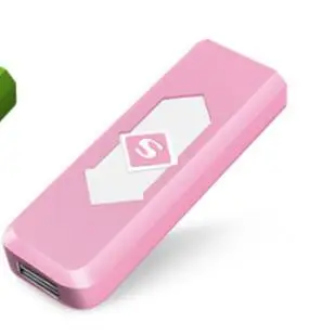pink Перезаряжаемый USB ветрозащитный негорящий электрический электронный зарядный прикуриватель бездымный супер зажигалки Человек x - Цвет: pink