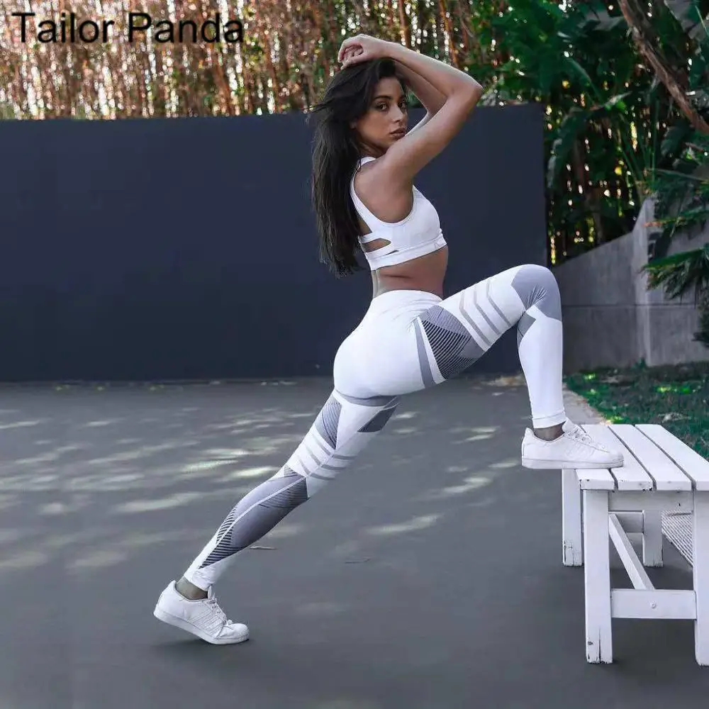 Женские легинсы для йоги бесшовные леггинсы с высокой талией и принтом занятий