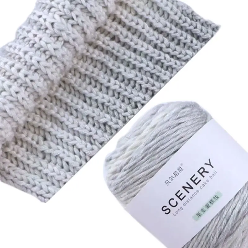 

100g Worsted Hand Knitting Cake Yarn Gradient Ombre Colorful Crochet Woven Thread DIY Craft for Warm Scarf Sweater Coat