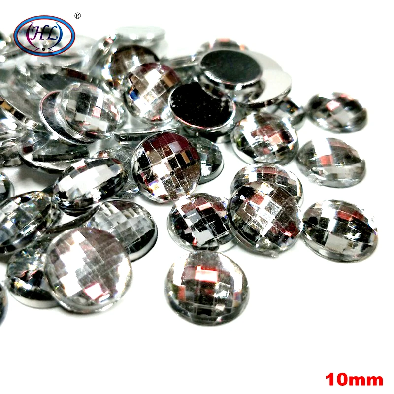 HL 100 шт 10 мм круглые акриловые кнопки для горячей фиксации Свободные Стразы сумок