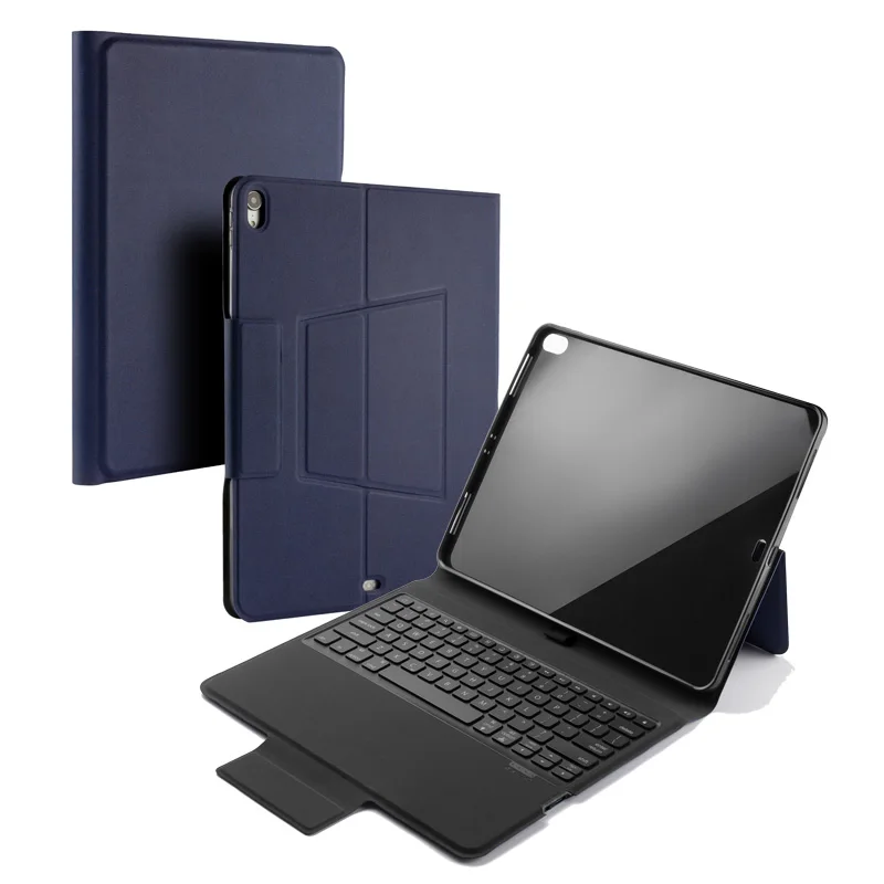 [Новинка] Беспроводная клавиатура Blue tooth для iPad pro 12,", Премиум чехол из тонкой кожи+ умный сон+ все в одном дизайне - Цвет: Rose