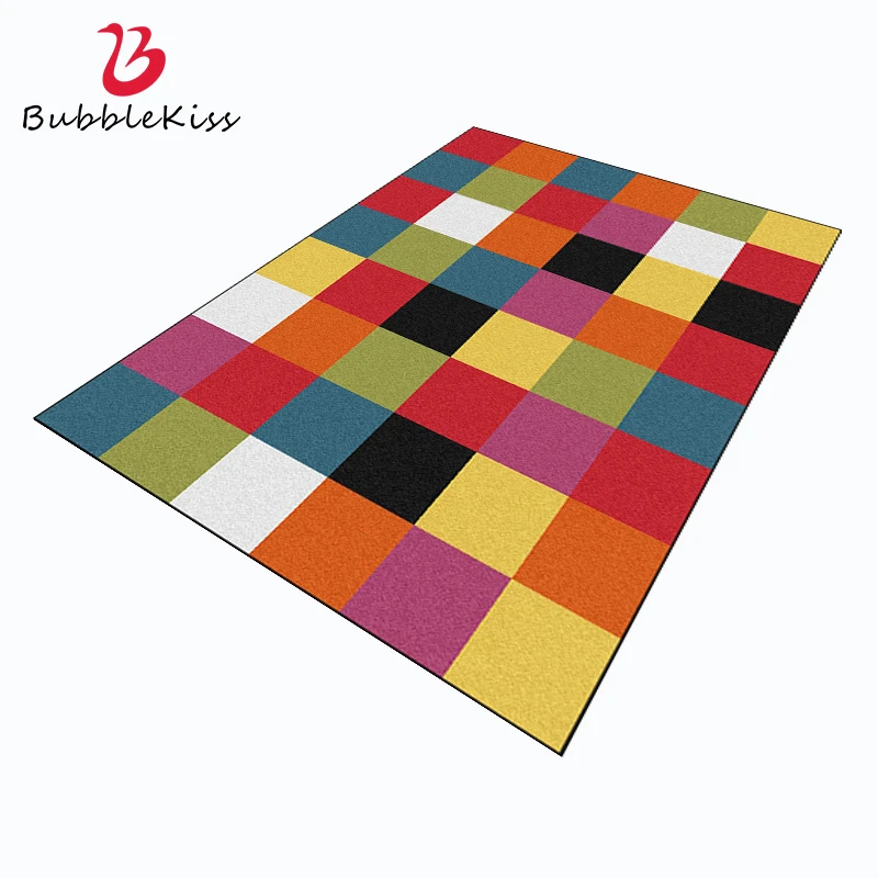 

Ковер воздушный поцелуй для гостиной в скандинавском стиле цветной решетчатый узор ковер против морщин домашний декор для спальни ковер оп...