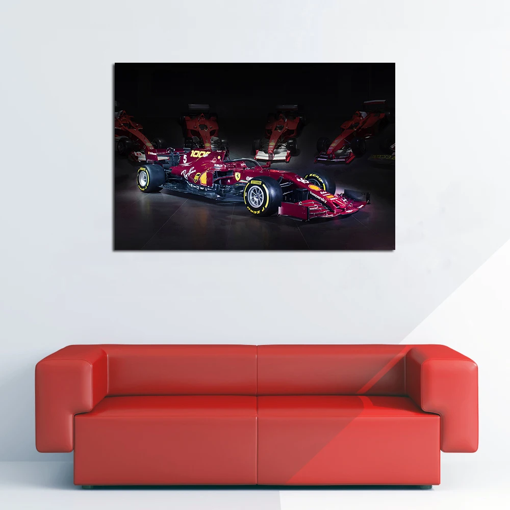 Красные плакаты SF1000 с гоночными автомобилями настенные художественные картины