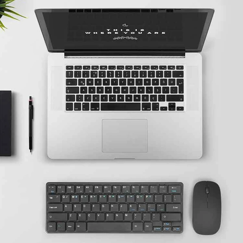 

2.4G Wireless Keyboard Mouse Combo Set 1200DPI Silent USB Control for Laptop PC