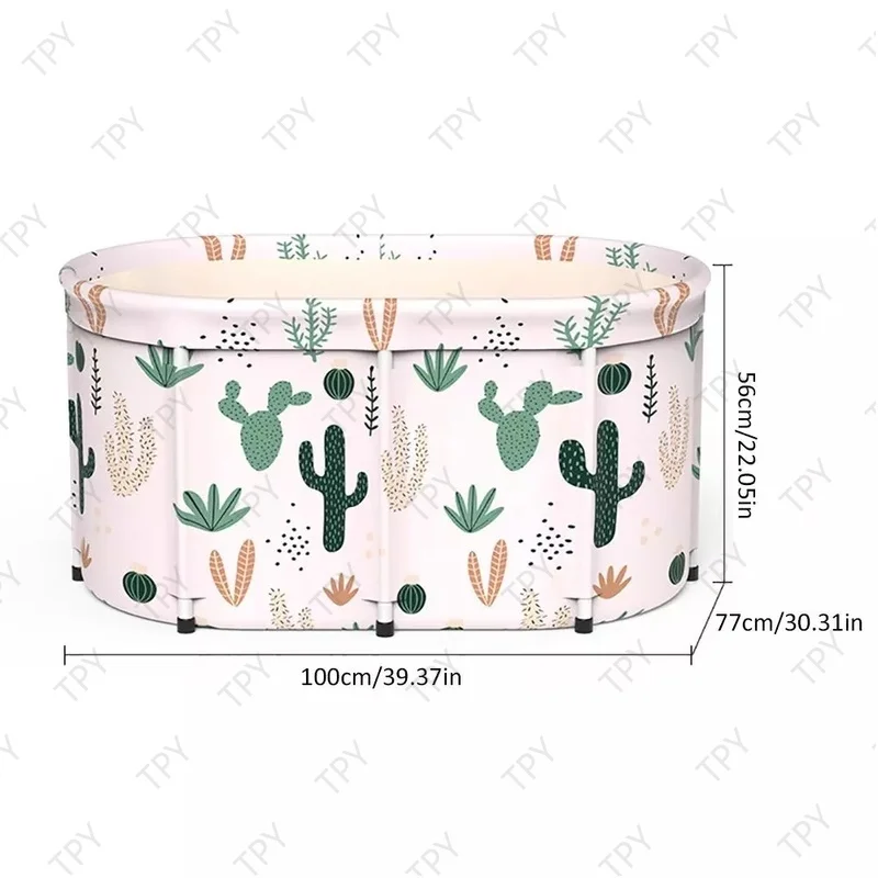 

120CM Bathtub PVC SPA Folding Bath Tub Freestanding Thick Folding Bath Tub For Adults Sauna Steam Bathtub Adult Bath Bucket