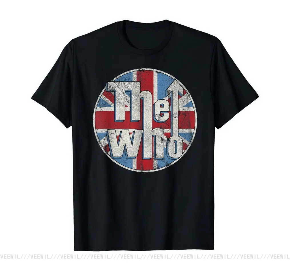

The Who Official Distressed Union Jack Circle Logo T Shirt Men Women Humorous Cotton TEE Shirt