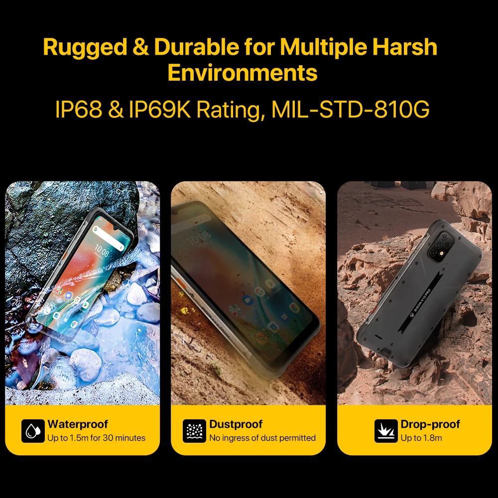 umidigi bison x10 pro x10 rugged smartphone ip68ip69k waterproof 4gb128gb mobile phone 20mp rear camera cellphone 6150mah nfc free global shipping