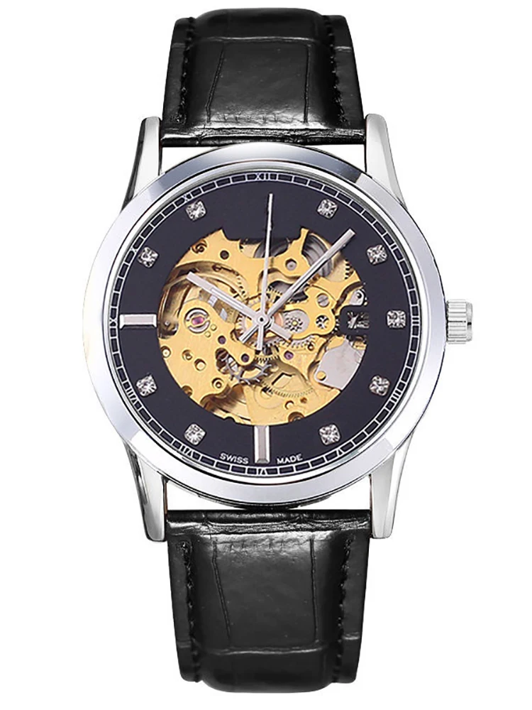

Men's Mechanical Watch Automatic Chronograph Watch Free Shipping Men Wrist Watch Hollow Out Luxury Woman Watch Relogio Masculino