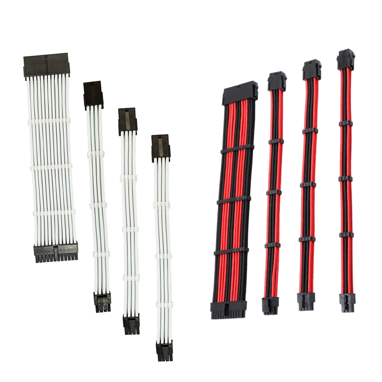 

Комплект удлинительных кабелей ATX PCI-E, 4 шт., 18AWG, с расчески, мягкий и твердый