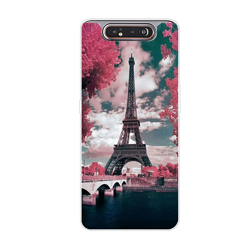 Лимонно-желтый Чехол для телефона для samsung Galaxy A80 чехол силиконовые в форме цветка окрашенные мягкая накладка на заднюю панель из ТПУ чехол для samsung A80 80 чехол модные Coque - Цвет: Лимонно-желтый