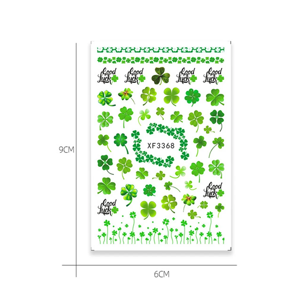 10 шт./компл. повезло четыре листа Клевер &quotсделай сам&quot украшение для ногтей