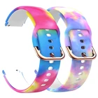 Ремешок для часов Huawei Talkband B5, силиконовый спортивный браслет с радужным леопардовым принтом для Xiaomi Mi, аксессуары для часов, 18 мм