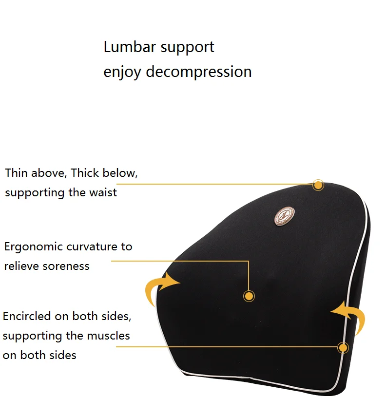 Подушка для вождения автомобиля поясничная поддержка спинки подголовник